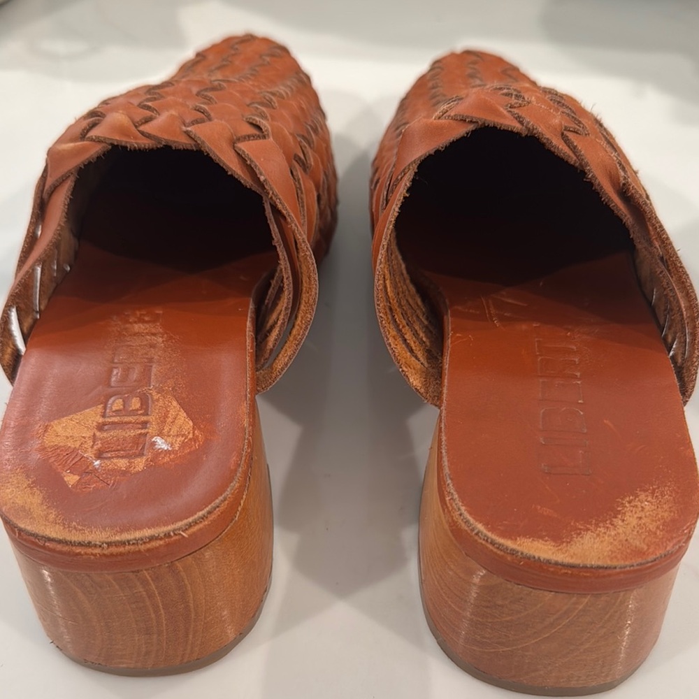 Liberte Brown Woven Leather Mules - Picture 6 of 6